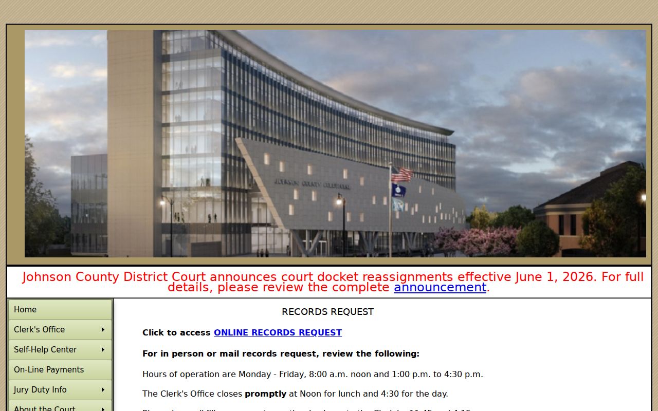 Johnson County Records Management request instructions